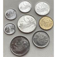 Ватикан 1, 2, 5, 10, 20, 50, 100, 500 лир 1969 г. Комплект 8 монет с серебром