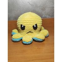 Осьминог перевёртыш Плюшевая вязаная мягкая игрушка амигуруми интерьер ручная работа handmade кукла