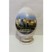 Яйцо. Редкое! МИРСКИЙ ЗАМОК . БЕЛАРУСЬ. Фарфоровая статуэтка с позолотой.  ДФЗ