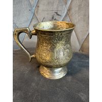 Старинная латунная кружка. Европа много лото с рубля