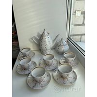 Сервиз кофейный Розовый вьюнок Минский фарфоровый