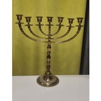 Менора латунная