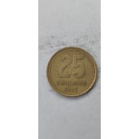 Аргентина 25 сентавос 1992