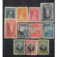 Турция Респ 1926 Кузнец с серым волком Крепость Анкара Сакарийское ущелье Ататюрк Стандарт #843-5,847-851,853-5