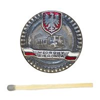 Польша Знак Образцовый водитель в серебре; Odznaka honorowa Wzorowy Kierowca srebrnа