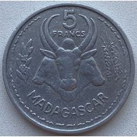 Мадагаскар 5 франков 1953 г.