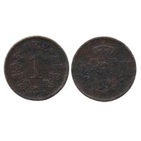 Королевство Норвегия. 1 эре 1876.