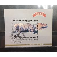 Корея. 1989 год. Кошки (блок) (1324)