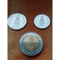 14. Распродажа! Таиланд 1, 5 и 10 батов 2022 г. Редкий год! (из набора) Тираж 50 000. ВUNC!