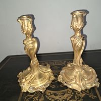 Подсвечники старинные. 18-19 век. Франция.Бронза ,позолота.
