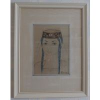 Картина известной русской и шведской художницы Зоя Корвин-Круковская .Портрет девушки