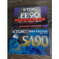 Аудиокассеты TDK-FE-90 и TDK SA-90 новые запечатанные