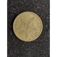 1 цент багамские острова 1966