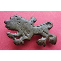 Лютый зверь. Зооморфный (звериный) стиль, накладка, средневековье. Медный сплав. Оригинал.