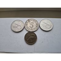 Сборный лот центов Мальта. Лот состоит из 4-х монет. Монеты не чищены. 751