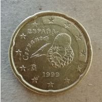 Испания 20 евроцентов 1999 год, KM# 1044