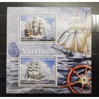 Сен Томе и Принсипи. 2011 год. Флот. Парусники. Блок (936)