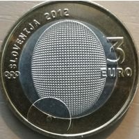 Словения 3 евро, 2012 100 лет первой олимпийской медали Словении, KM# 109