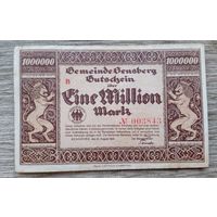 Werty71 Германия 1000000 марок 1923 банкнота 1 миллион Бенсберг