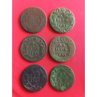 Монеты РИ. Денга - 6 шт. С рубля, без м.ц. См. др. мои лоты