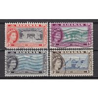 113.BrKCI. Великобритания. Колонии. Багамские острова. Елизавета II. 1954 г. 1/2P, 4P, 6P, 1 Sh. Mi.##163/168/170/173.