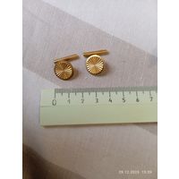 Запонки позолоченные,Au СССР винтаж