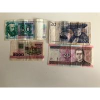 Разные купюры разных стран