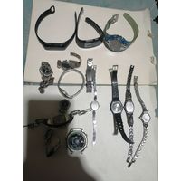 Часы кварцевые 15 шт., одним лотом. Старт с 2-х рублей. Смотрите другие лоты, много интересного.