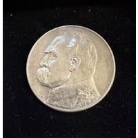 5 злотых 1936 г. Юзеф Пилсудский.  Польша.  Серебро