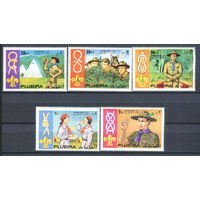 Фуджейра - 1971г. - Скауты - 5 марок - полная серия, MNH, незначительный дефект клея [Mi 679-683]. #O-Se-Z-1-7