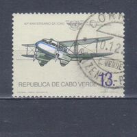 [1657] Кабо Верде 1984. Авиация.Самолет. Гашеная марка.