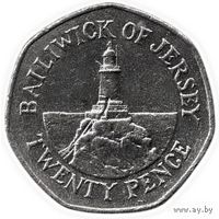 Бейливик Джерси. 20 пенсов (пенни) 2002.