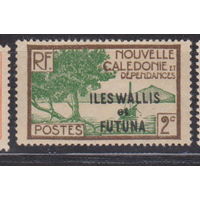Французские колонии - Уоллис и Футуна 1930  год ЧИСТАЯ флот лодки флора деревья с НАДПЕЧАТКОЙ
