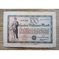 Werty71 Германия 100000000 марок 1923 100 миллионов банкнота г Кёльн Сев. Рейн-Вестфалия