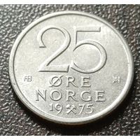 Норвегия 25 эре, 1975    ( 1-2-5 )