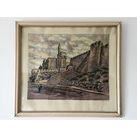 Картина Бернштейн Эммануил Бенционович Иерусулим Стена Давида литография 66х56см