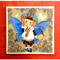 Плитка Керамическая * Изразец * Эльф с Попугаем * Ручная Работа * 10 на 10 * PLAKART CERAMICS * Очень Красивая !