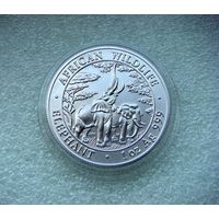 5000 квача 2003г. Замбия "Дикая природа Африки. Слон" Слоны СЕРЕБРО 999