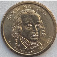 США 1 доллар 2007 г. Джеймс Мэдисон. 4-й президент США