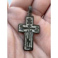 Крестик нательный старинный "Прямоконечный" С Эмалями