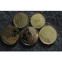 Китай полный набор Китайская каллиграфия 2009-2017 UNC