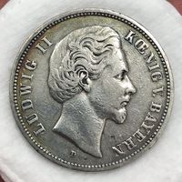 5 марок 1874 Бавария Людвиг II нечастая!