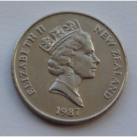 Новая Зеландия 10 центов. 1987 г.