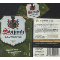 Пивная этикетка. Svijany - Чехия
