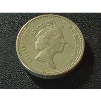 1 фунт 1985 г." Верный своей отчизне" монетный двор Уэлса