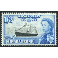 Сьерра Леоне 1961 ** Яхта Ее Величества Королевы Елизаветы II "Britannia",последнее судно британского монарха, Королевский визит