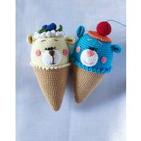 Мороженки-мишутки Плюшевая вязаная мягкая игрушка амигуруми медведь интерьер ручная работа handmade кукла