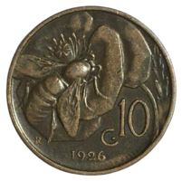 Италия 10 чентезимо, 1926 [XF+]