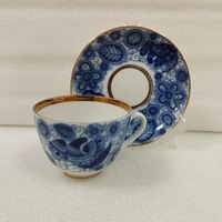 Чашка с блюдцем (чайная пара) Жар Птица. ЛФЗ, СССР