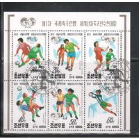 КНДР-1991,(Мих.3249-3254)  гаш.  , Спорт, Футбол,